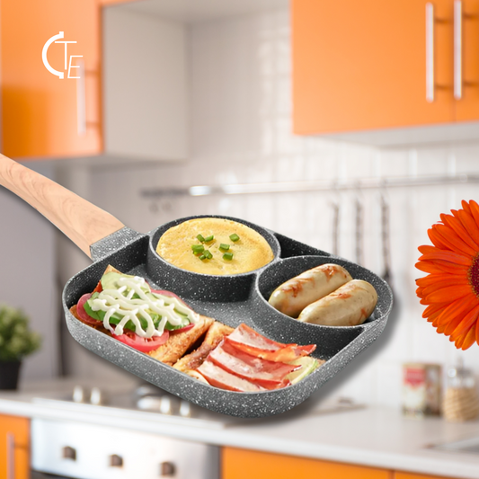 Frigideira antiaderente 3 furos, separador rápido – TecExpress