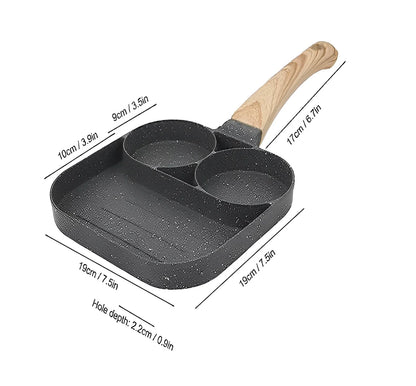 Frigideira antiaderente 3 furos, separador rápido – TecExpress