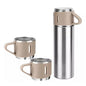 Kit Garrafa Térmica Vacuum Flask Set 500ml Com 3 Xícaras