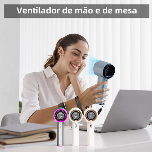 TurboFan Pro 4000mAh – Ventilação Extrema com Display Digital e 100 Níveis de Velocidade!