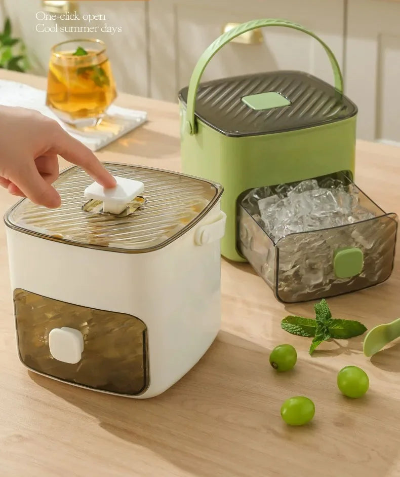 IceBox Premium 48 – Gelo Inteligente com Tampa e Reservatório-Solte os cubos com um toque e mantenha seu freezer organizado!