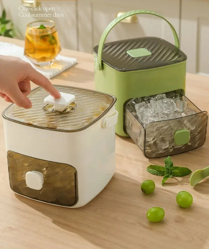 IceBox Premium 48 – Gelo Inteligente com Tampa e Reservatório-Solte os cubos com um toque e mantenha seu freezer organizado!